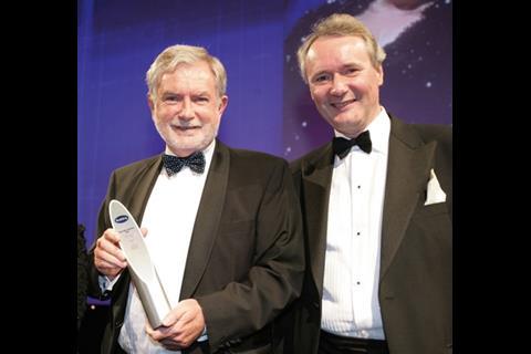 John Dodds of Kier (left), Chief Executive of the Year, with his award’s sponsor, Richard Whittington of KPMG